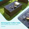 Costway 4 PCS Patio Furniture Set with Washable Cushions and Tempered Glass Coffee Table Beige/Black/Navy/Grey/Turquoise/Red/Blue/Orange